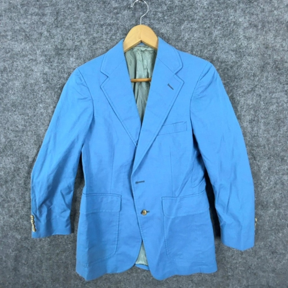 Polo Ralph Lauren Blazer Mens S Blue Vintage University Light Academia Jacket